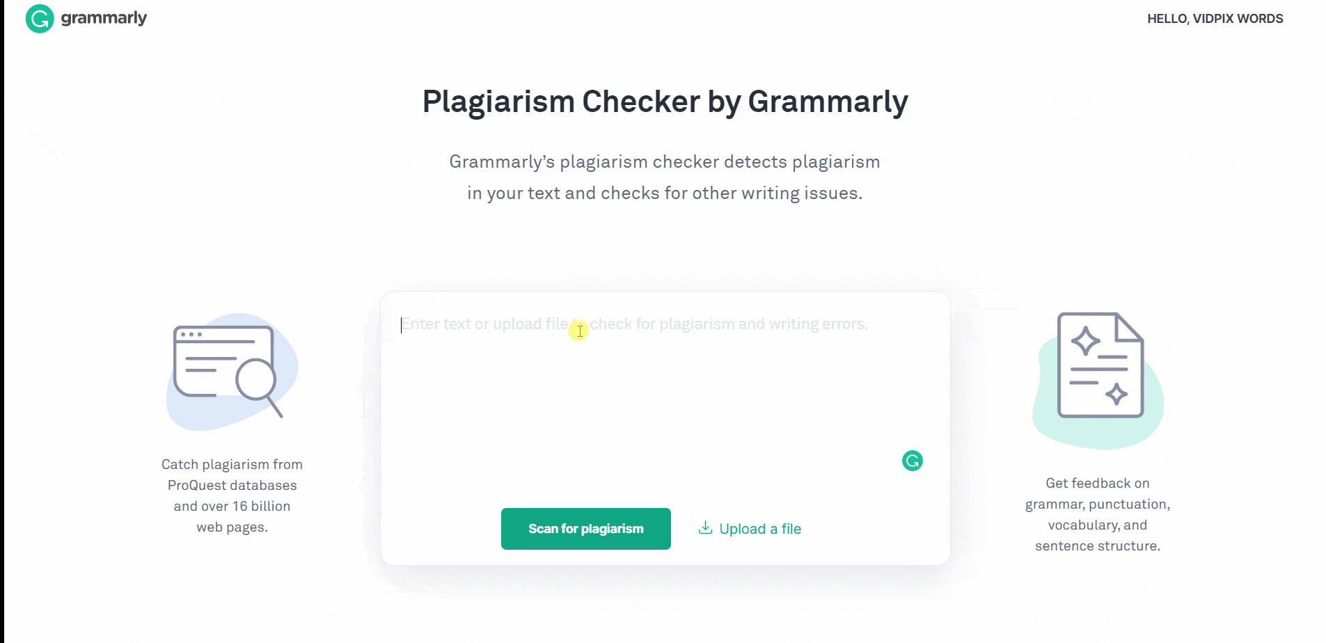 Grammarly Free Plagiarism Check